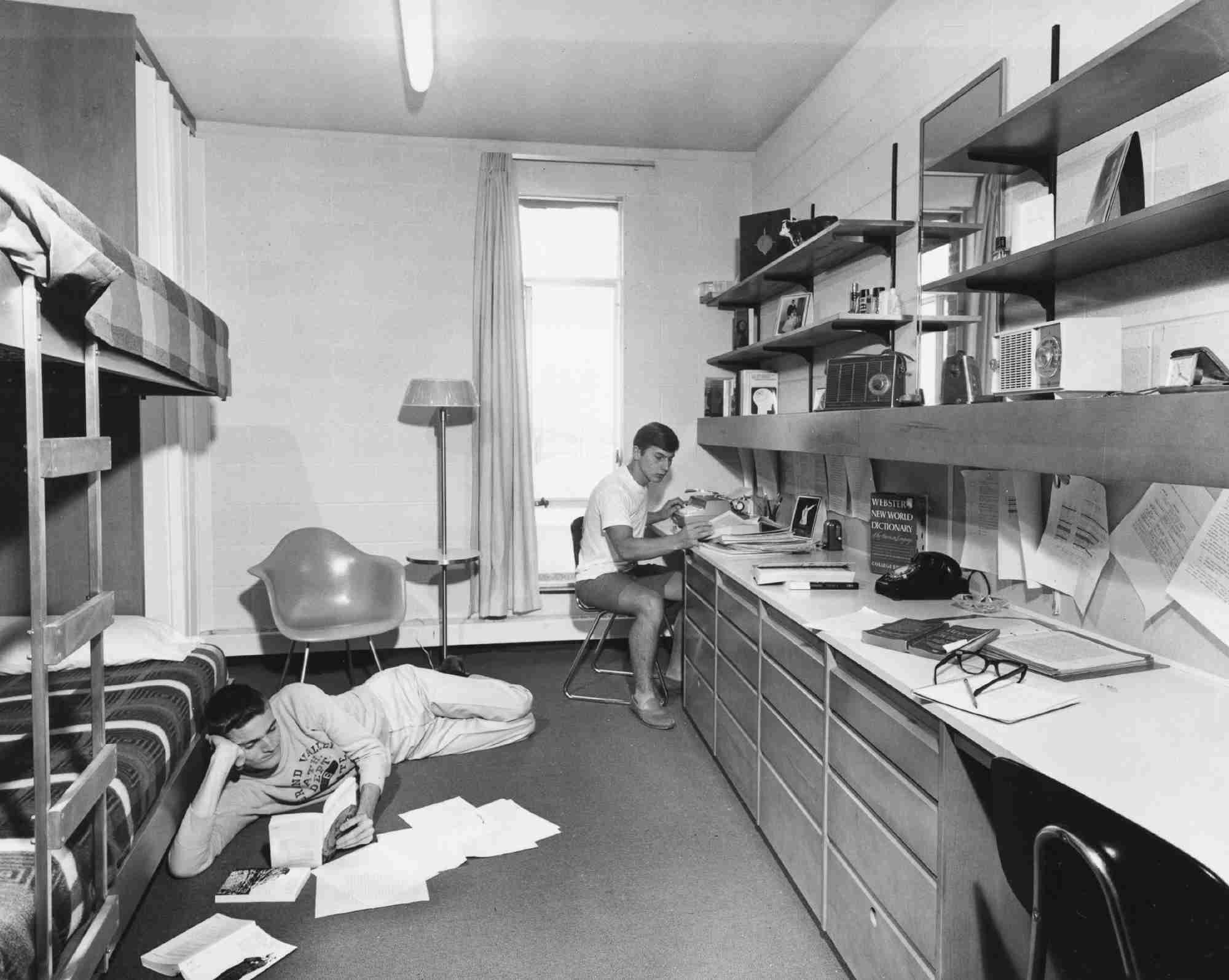 Students in their dorm